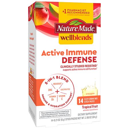 Nature Made WellBlends Active Immune Defense Fizzy Drink Mix - 0.21 oz x 14 pack