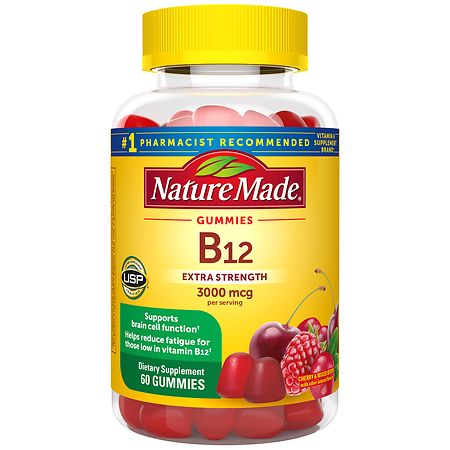 Nature Made Extra Strength Vitamin B12 Gummies 3000 mcg Per Serving - 60.0 ea