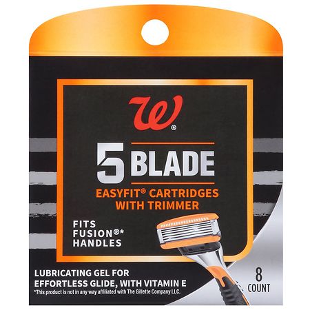 Walgreens Men's 5-Blade EasyFit Cartridges with Trimmer - 8.0 ea