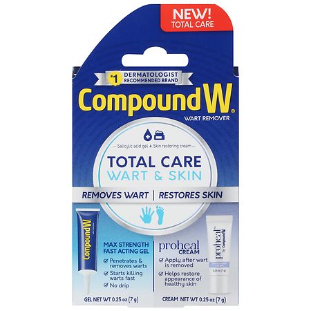 Compound W Total Care Fast Acting Gel & ProHeal Cream - 0.25 oz x 2 pack