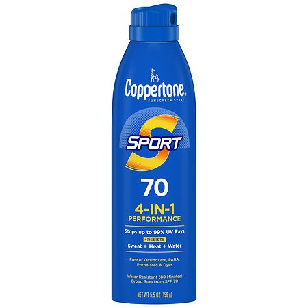 Coppertone Sport Spray Sunscreen SPF 70 - 5.5 oz