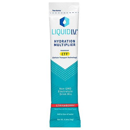 Liquid I.V. Hydration Multiplier, Electrolyte Powder, Supplement Drink Mix Strawberry - 0.56 oz