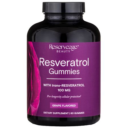 Reserveage Beauty Resveratrol Gummies 100 mg Grape - 60.0 EA