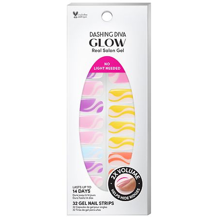 Dashing Diva Glow Gel Nail Strips - 1.0 set