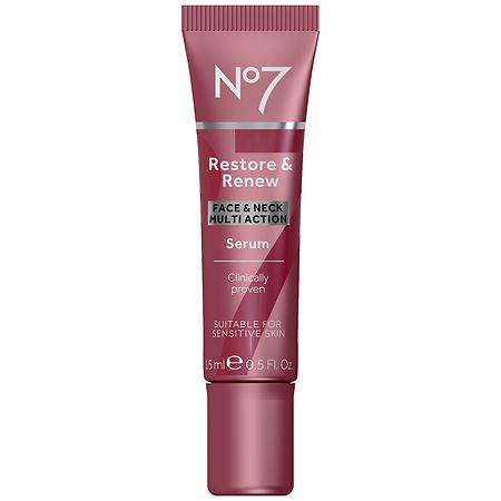 No7 Restore & Renew Multi Action Face & Neck Serum - 0.5 fl oz