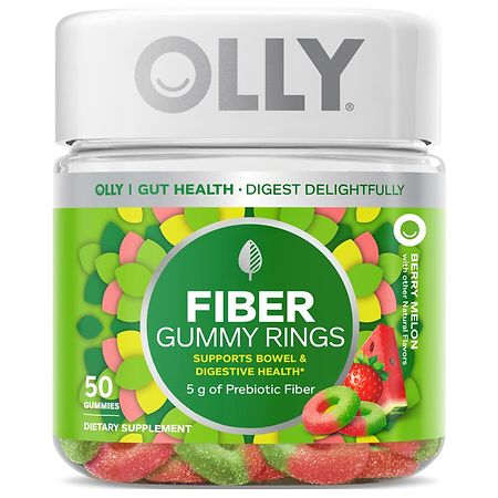 OLLY Fiber Gummy Rings Berry Melon - 50.0 ea