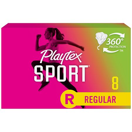 Playtex Sport Plastic Tampons Unscented, Regular - 8.0 ea