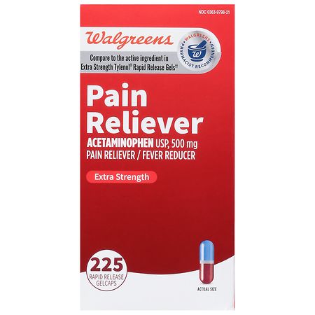 Walgreens Extra Strength Pain Reliever Quickgels - 225.0 ea