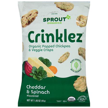 Sprout Crinklez Snack Cheddar & Spinach - 1.48 oz