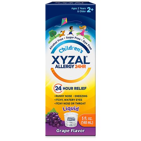 XYZAL Children's Oral Solution 24 Hour Allergy Relief Grape - 5.0 fl oz