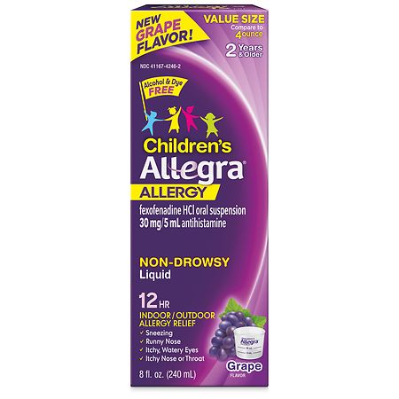 Allegra Children's 12 Hour Non-Drowsy Antihistamine Liquid - 8.0 fl oz