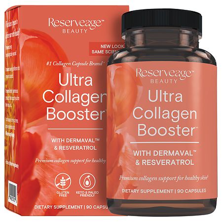 ReserveAge Nutrition Ultra Collagen Booster with Dermaval & Resveratrol Capsules - 90.0 ea