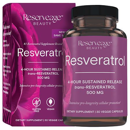 ReserveAge Nutrition Resveratrol 500mg Capsules - 30.0 ea