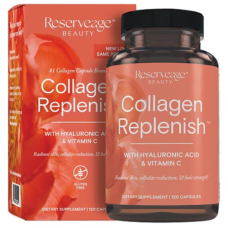 ReserveAge Nutrition Collagen Replenish with Hyaluronic Acid & Vitamin C Capsules - 120.0 ea
