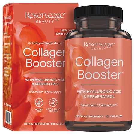 ReserveAge Nutrition Collagen Booster with Hyaluronic Acid & Resveratrol Capsules - 120.0 ea