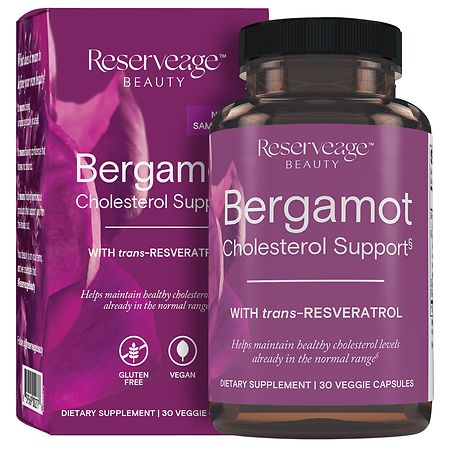 ReserveAge Nutrition Bergamot Cholesterol Support Capsules with Trans-Resveratrol - 30.0 ea