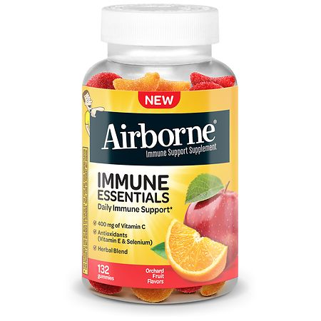 Airborne Immune Essentials Gummies Orchard Fruit - 132.0 ea