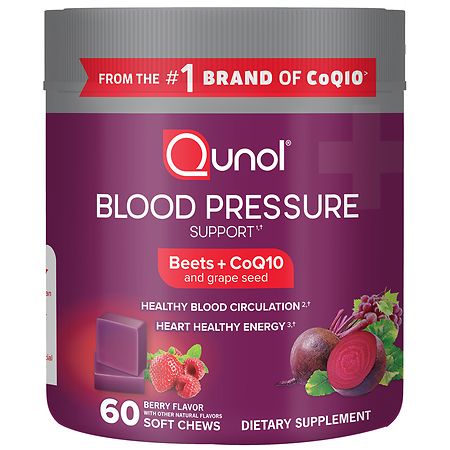 Qunol Blood Pressure Support Chews Berry - 60.0 Ea