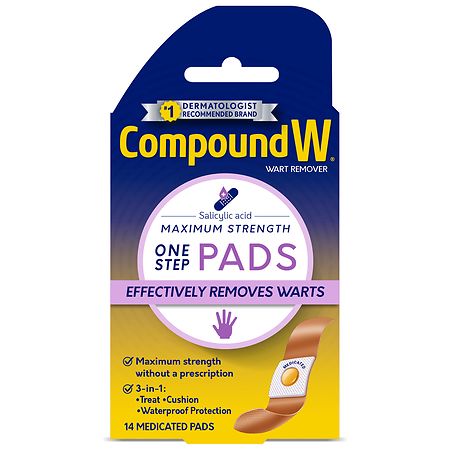 Compound W Maximum Strength One Step Wart Remover Pads - 14.0 ea