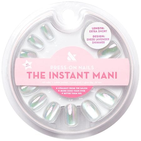 Olive & June The Instant Mani Press-On Nails Sheer Lavender Shimmer - Round Extra Short 1.0 set