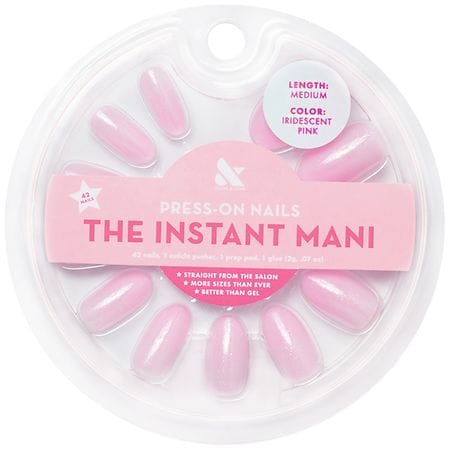 Olive & June The Instant Mani Press-On Nails Iridescent Pink - Oval Medium 1.0 set