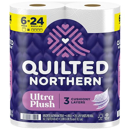 Quilted Northern Ultra Plush 3-Ply Bathroom Tissue Mega - 255.0 ea x 6 pack