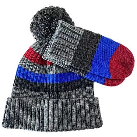 West Loop Boy's Knit Hat and Gloves Set - 1.0 set