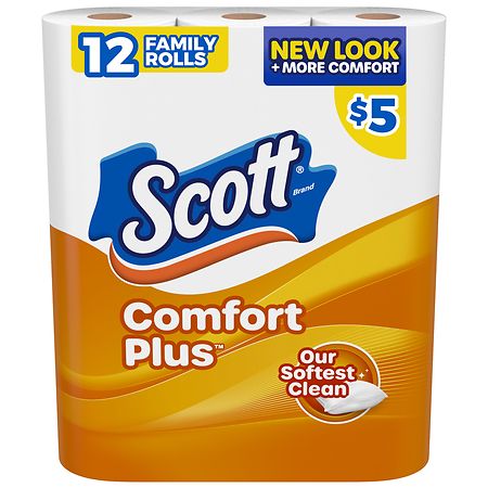 Scott ComfortPlus Toilet Paper 1-Ply - 173.0 ea x 12 pack