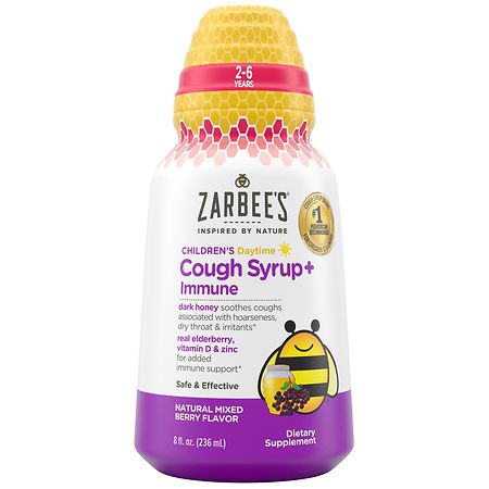 Zarbee's Kids Cough + Immune Daytime for Ages 2-6 Berry - 8.0 fl oz