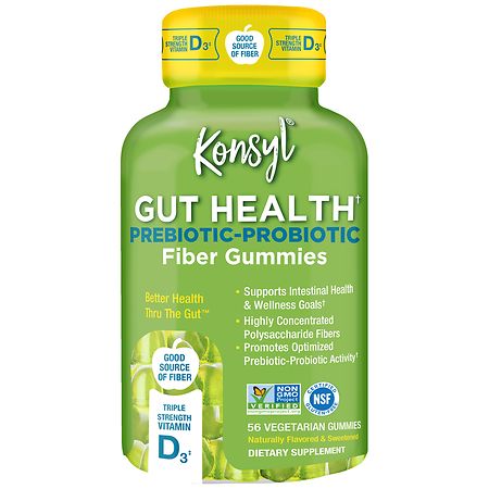 Konsyl Gut Health Prebiotic-Probiotic Fiber Gummies - 56.0 ea