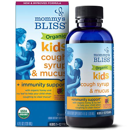 Mommy's Bliss Organic Kids Cough Syrup + Immunity Support - 4.0 fl oz