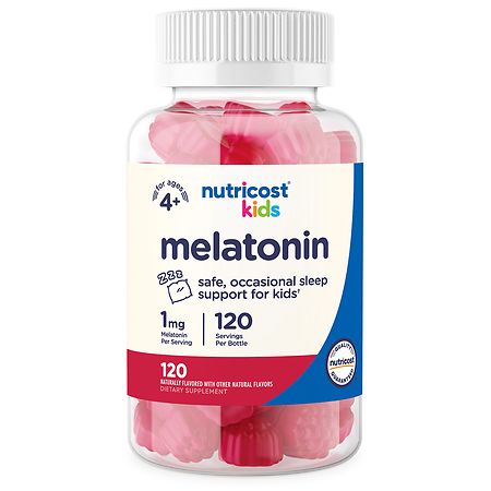 Nutricost Kids Melatonin 1 mg Gummies Strawberry - 120.0 EA