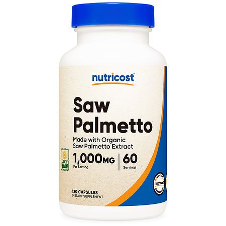 Nutricost Organic Saw Palmetto (MWO) 500 mg Capsules - 120.0 EA