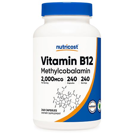 Nutricost Vitamin B12 (Methylcobalamin) 2000 mcg Capsules - 240.0 EA