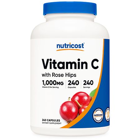 Nutricost Vitamin C With Rose Hip 1025 mg Capsules - 240.0 EA