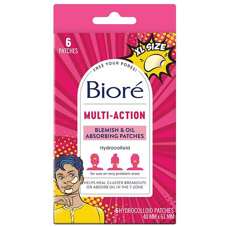 Biore Pimple Patches, Multi-Action Blemish & Oil Absorbing - 6.0 EA