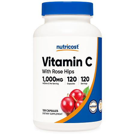 Nutricost Vitamin C With Rose Hip 1025 mg Capsules - 120.0 EA