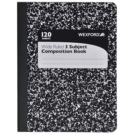 Wexford Wide Ruled 3 Subject Composition Book - 1.0 ea