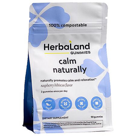Herbaland Calm Naturally Gummies Raspberry Hibiscus - 90.0 ea