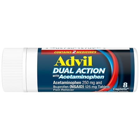 Advil Dual Action Coated Caplets - 8.0 ea