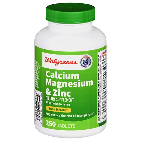 Walgreens Calcium 333 mg Magnesium & Zinc Tablets - 250.0 ea