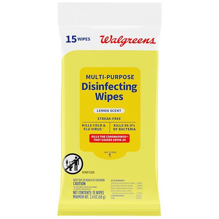 Walgreens Multi-Purpose Disinfecting Wipes - 15.0 ea