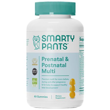 SmartyPants Premium Prenatal & Postnatal Multivitamin Gummies Lemon - 60.0 EA