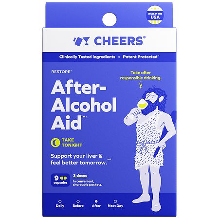 Cheers Restore After-Alcohol Aid - 9.0 ea