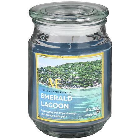 Modern Expressions Scented Candle Emerald Lagoon - 18.0 oz