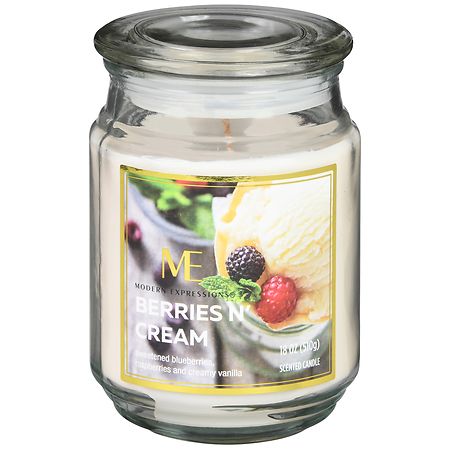 Modern Expressions Scented Candle Beries N' Cream - 18.0 oz