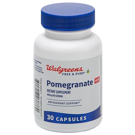 Walgreens Pomegranate Supplement 400mg Capsules for Antioxidant Support - 30.0 ea