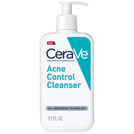 CeraVe Acne Control Face Cleanser with 2% Salicylic Acid & Purifying Clay for Oily Skin Fragrance Free - 12.0 oz