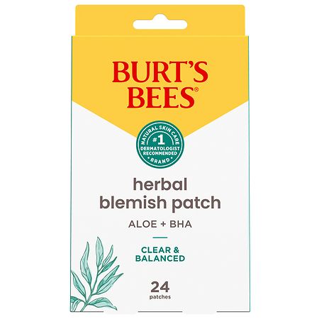 Burt's Bees Herbal Blemish Patch With Fermented Willow Bark Extract and Soothing Aloe - 24.0 ea