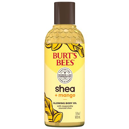 Burt's Bees Glowing Body Oil, Natural Origin Skin Care Shea + Mango - 5.0 fl oz